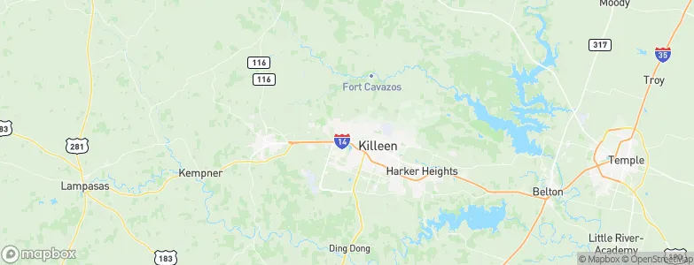 Fort Hood, United States Map