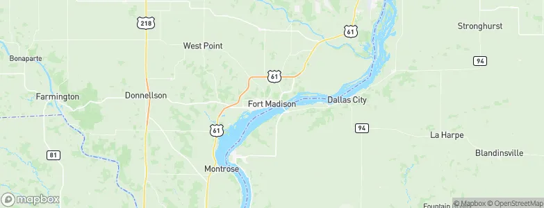 Fort Madison, United States Map