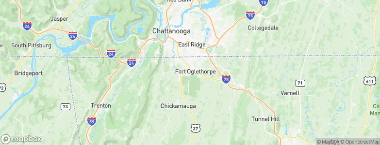 Fort Oglethorpe, United States Map