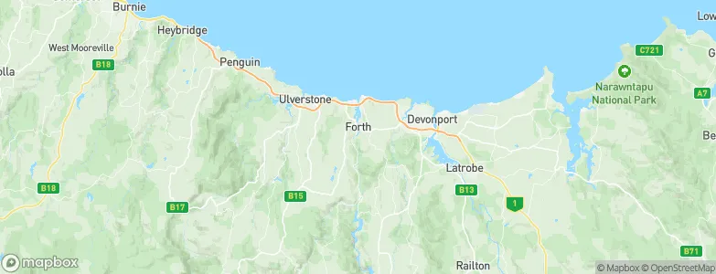 Forth, Australia Map