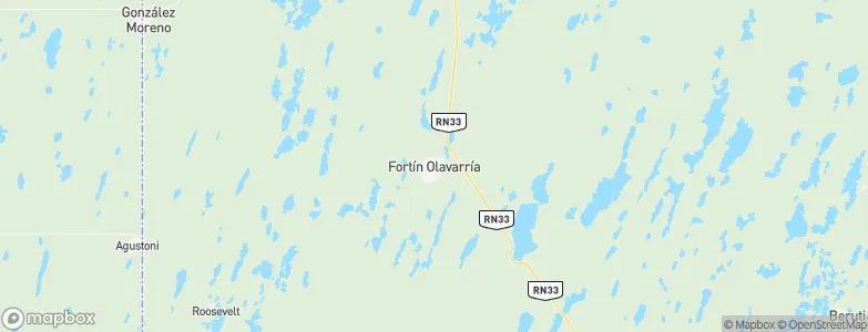 Fortín Olavarría, Argentina Map