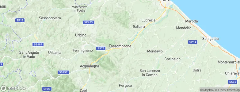 Fossombrone, Italy Map