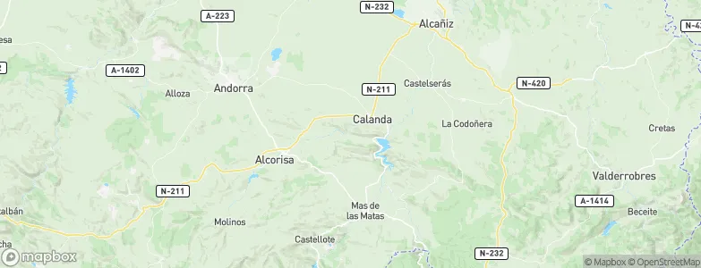 Foz-Calanda, Spain Map