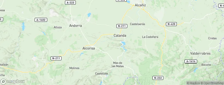 Foz-Calanda, Spain Map