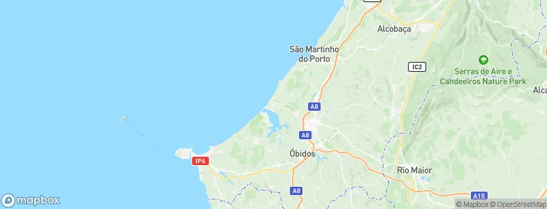 Foz do Arelho, Portugal Map