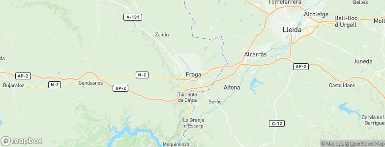 Fraga, Spain Map