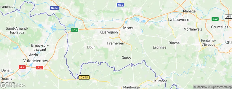Frameries, Belgium Map