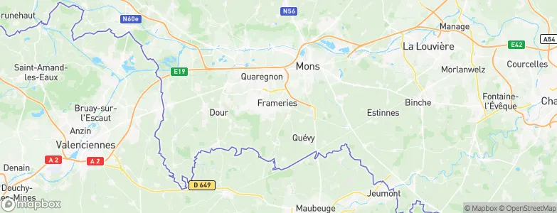 Frameries, Belgium Map