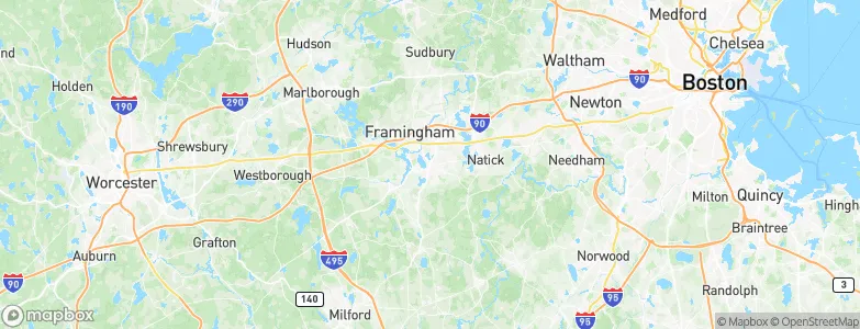 Framingham, United States Map
