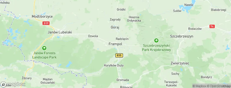 Frampol, Poland Map