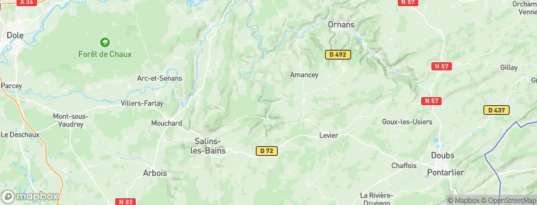 Franche-Comté Region, France Map