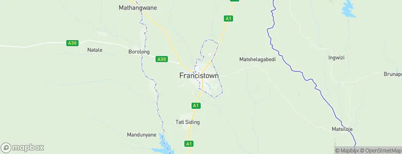 Francistown, Botswana Map