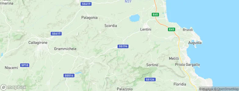 Francofonte, Italy Map