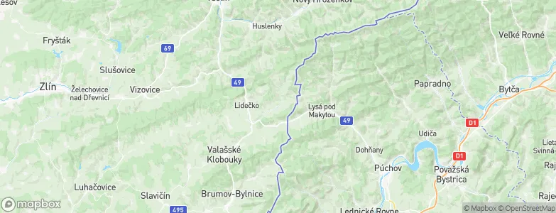 Francova Lhota, Czechia Map