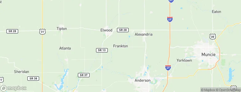 Frankton, United States Map