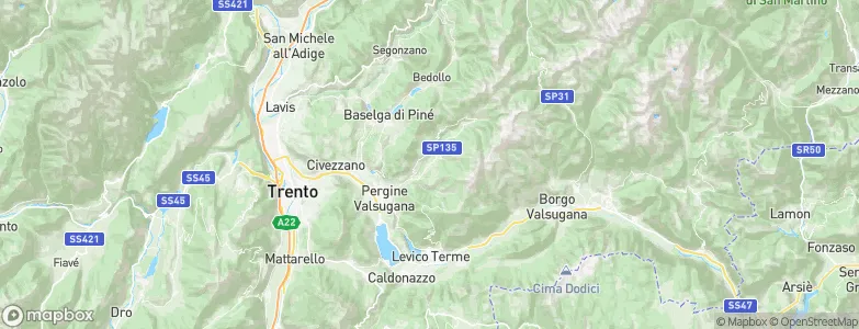 Frassilongo, Italy Map
