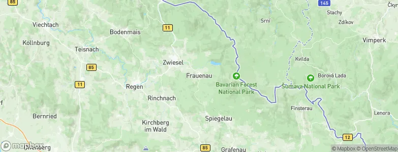 Frauenau, Germany Map