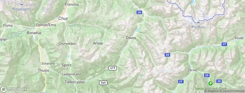 Frauenkirch, Switzerland Map
