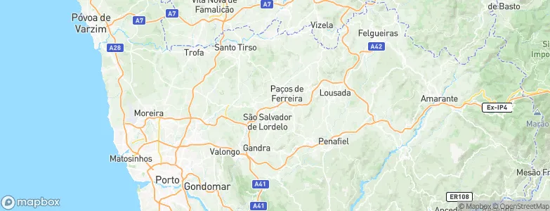Frazão, Portugal Map