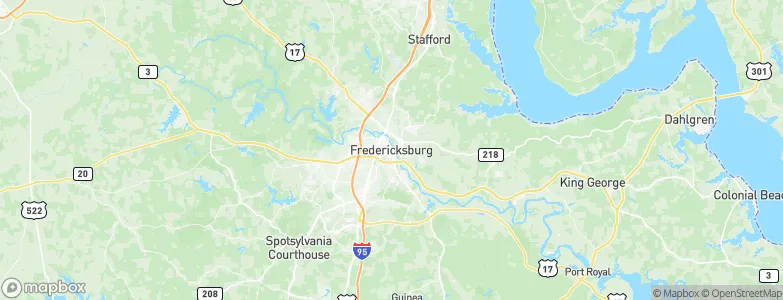 Fredericksburg, United States Map