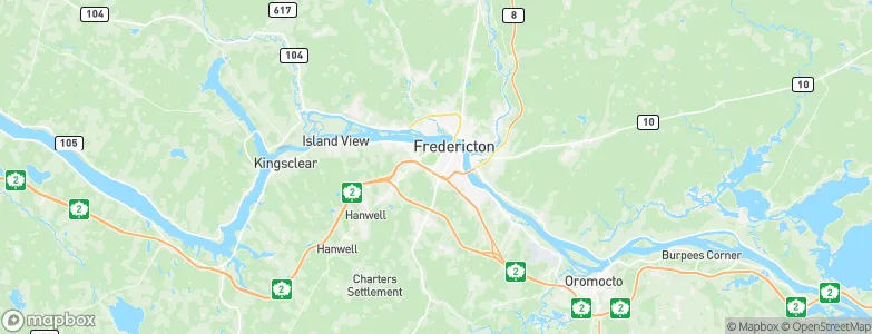 Fredericton, Canada Map