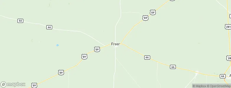 Freer, United States Map