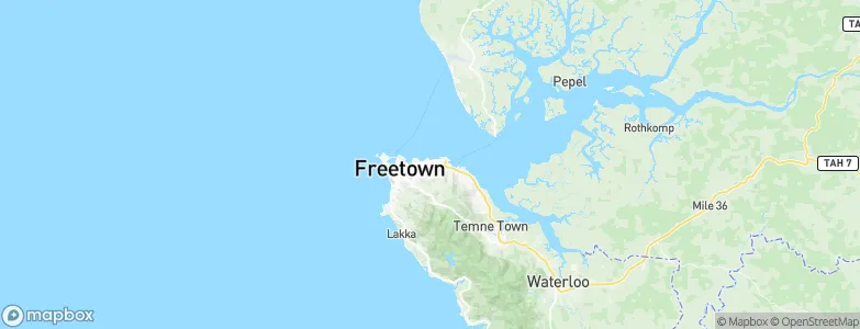 Freetown, Sierra Leone Map
