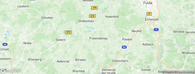 Freiensteinau, Germany Map