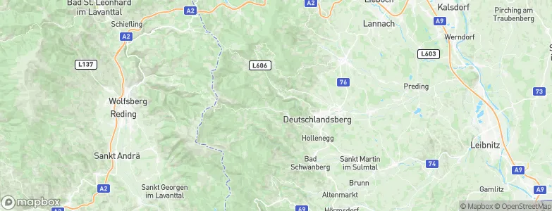 Freiland bei Deutschlandsberg, Austria Map