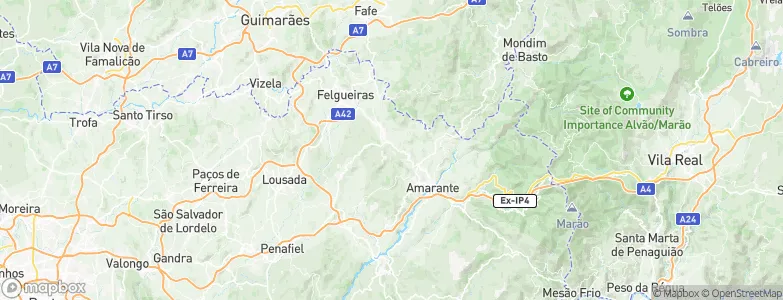 Freixo de Cima, Portugal Map