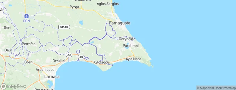 Frénaros, Cyprus Map