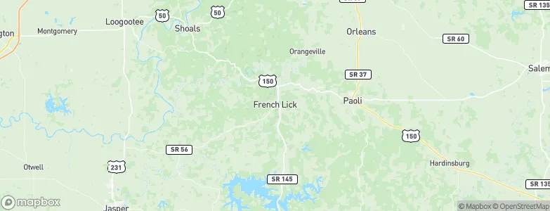 French Lick, United States Map