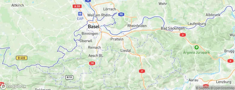 Frenkendorf, Switzerland Map