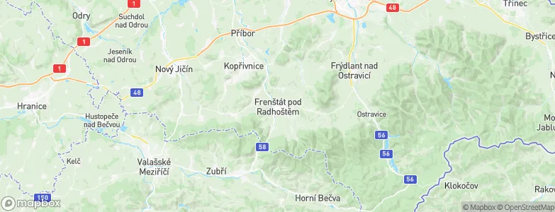 Frenštát pod Radhoštěm, Czechia Map