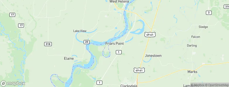 Friars Point, United States Map
