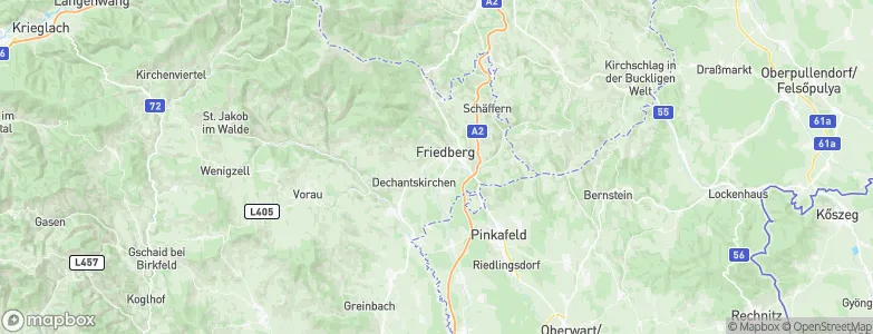 Friedberg, Austria Map