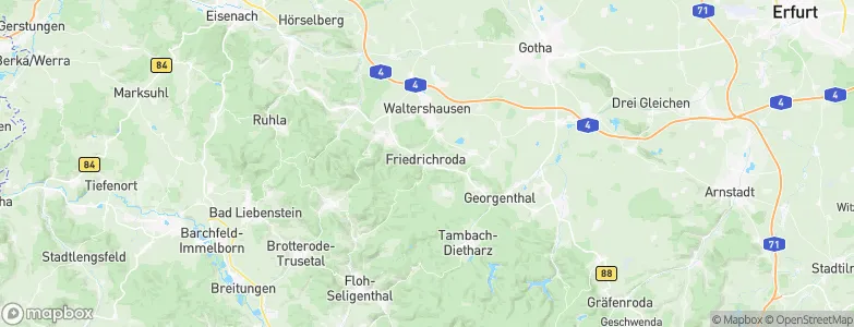 Friedrichroda, Germany Map