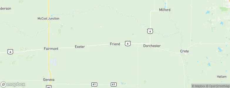 Friend, United States Map