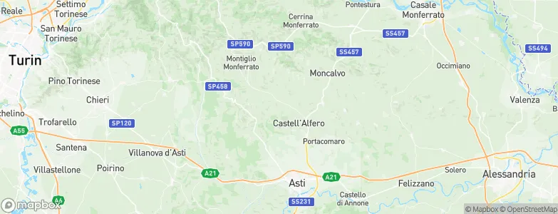 Frinco, Italy Map