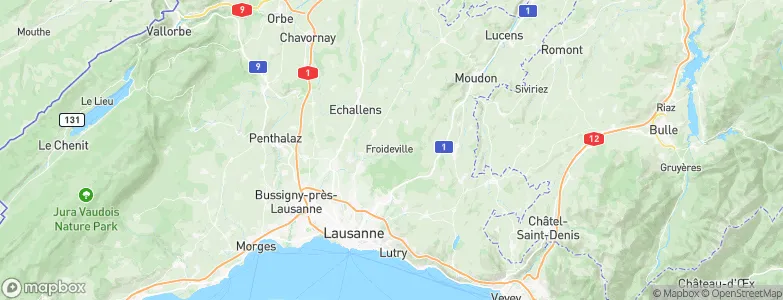 Froideville, Switzerland Map