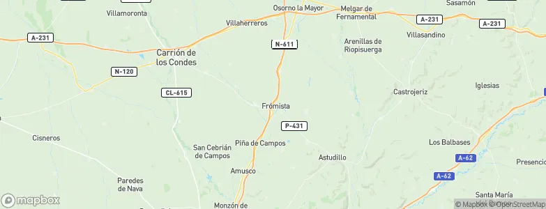 Frómista, Spain Map
