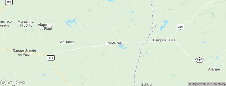 Fronteiras, Brazil Map