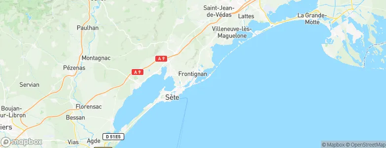 Frontignan, France Map