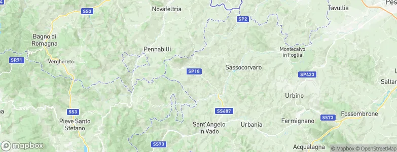 Frontino, Italy Map