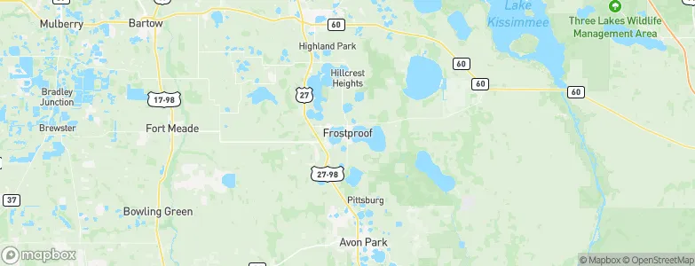 Frostproof, United States Map