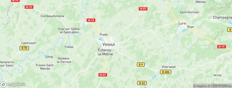 Frotey-lès-Vesoul, France Map