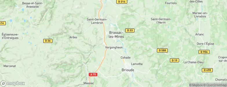 Frugerès-les-Mines, France Map
