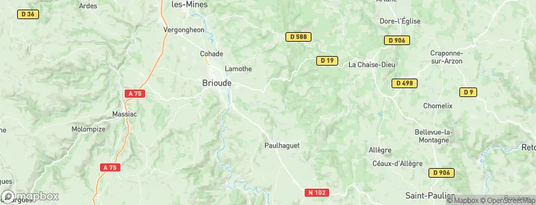Frugières-le-Pin, France Map