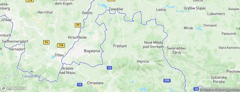 Frýdlant, Czechia Map