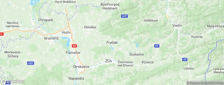 Fryšták, Czechia Map
